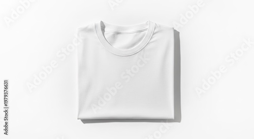 Folded white t shirt on a bright background product showcase design