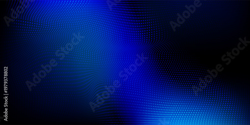 Modern dark dotted blue and bright blue gradient with smooth blending creating a sleek art simple abstract