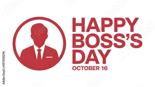 Happy Boss Day October 16 Corporate Celebration Banner