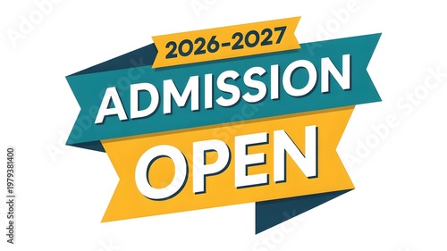 Admission Open 2026 2027 Education Enrollment Banner Design