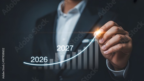 Business Growth Chart Forecast 2027 Financial Success