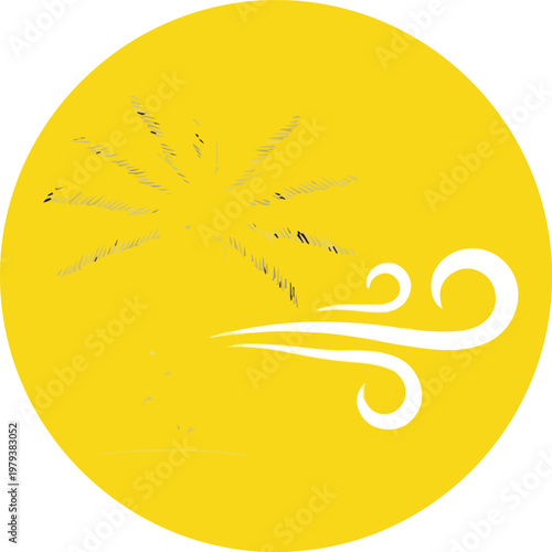 Wind blowing with swirling motion.