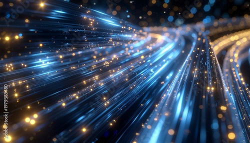 Abstract Cyber Security Data Protection and Global Network Visualization