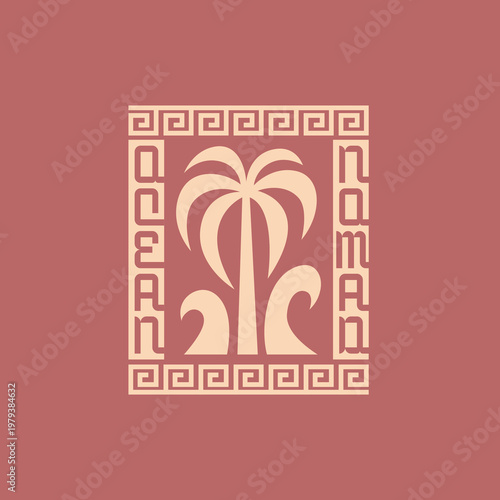 Vintage surf design template for surf club, surf shop, surf merch.