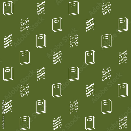 Book Sale Vector Seamless Pattern