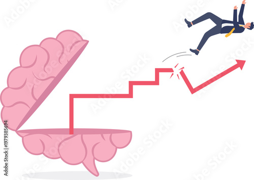 Professional falling from a broken growth graph