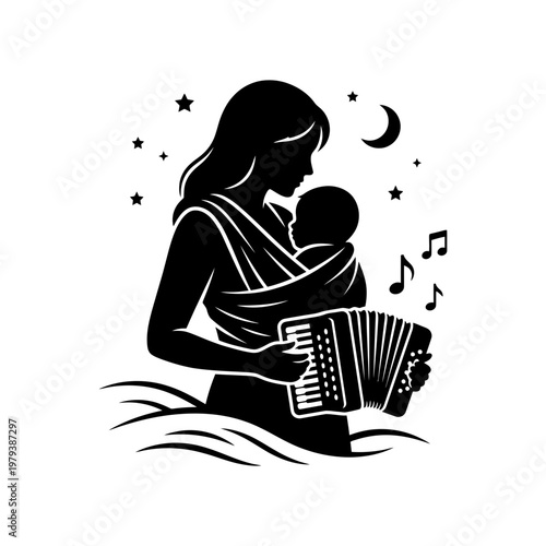 Meadow picnic bonfire at sunset silhouette