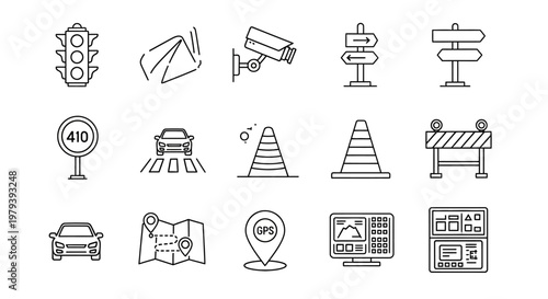 Traffic Road Signs and Symbols.