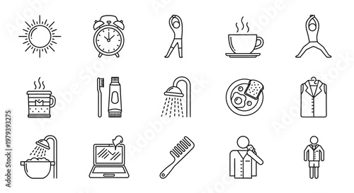 Daily Life Icons and Objects.