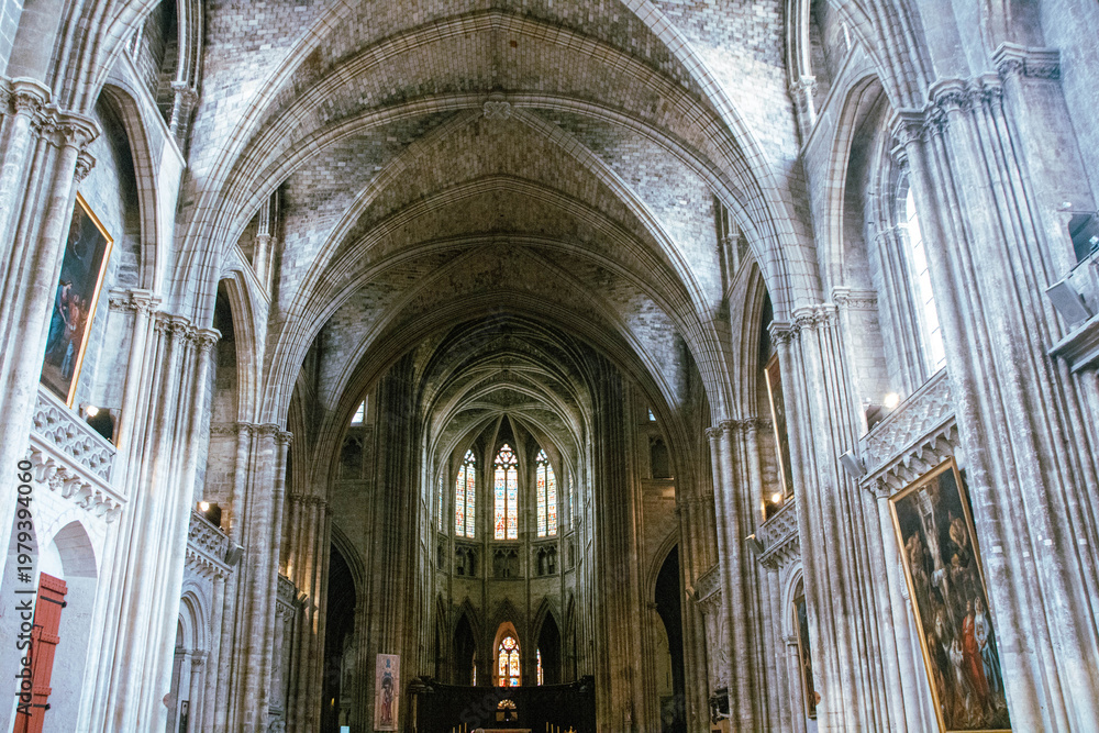 Naklejka premium Bordeaux Cathedral Cathédrale-Primatiale Saint-André de Bordeaux