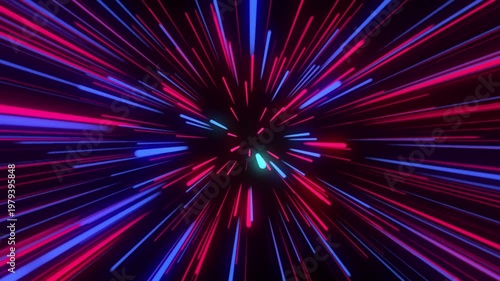 Abstract colourful digital neon background animation in 4k