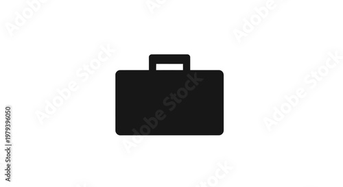 Black Briefcase Office Business Handbag.