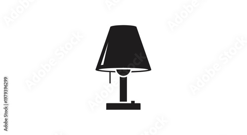 Black Desk Lamp Silhouette Lighting Fixture.
