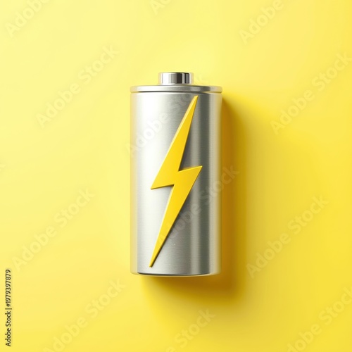 Battery icon with lightning bolt symbolizing energy and power