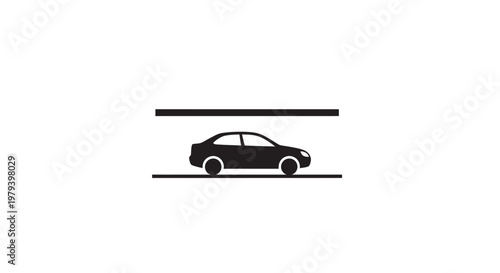 Black sedan car driving on road.