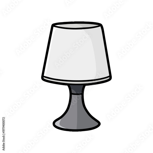 a round, white, and gray room decoration lamp vector