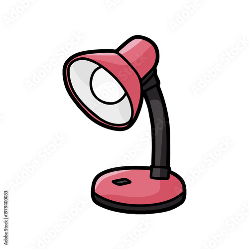 a colored study lamp with a white bulb