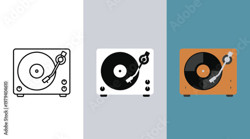 Vinyl Record Players in Different Colors