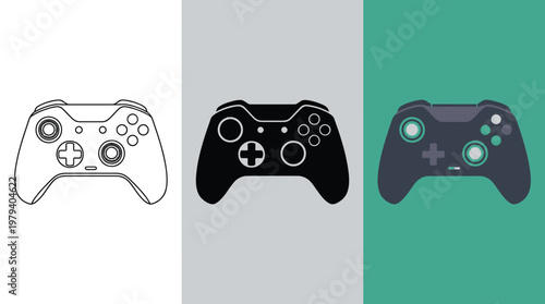 Video Game Controllers in Different Colors
