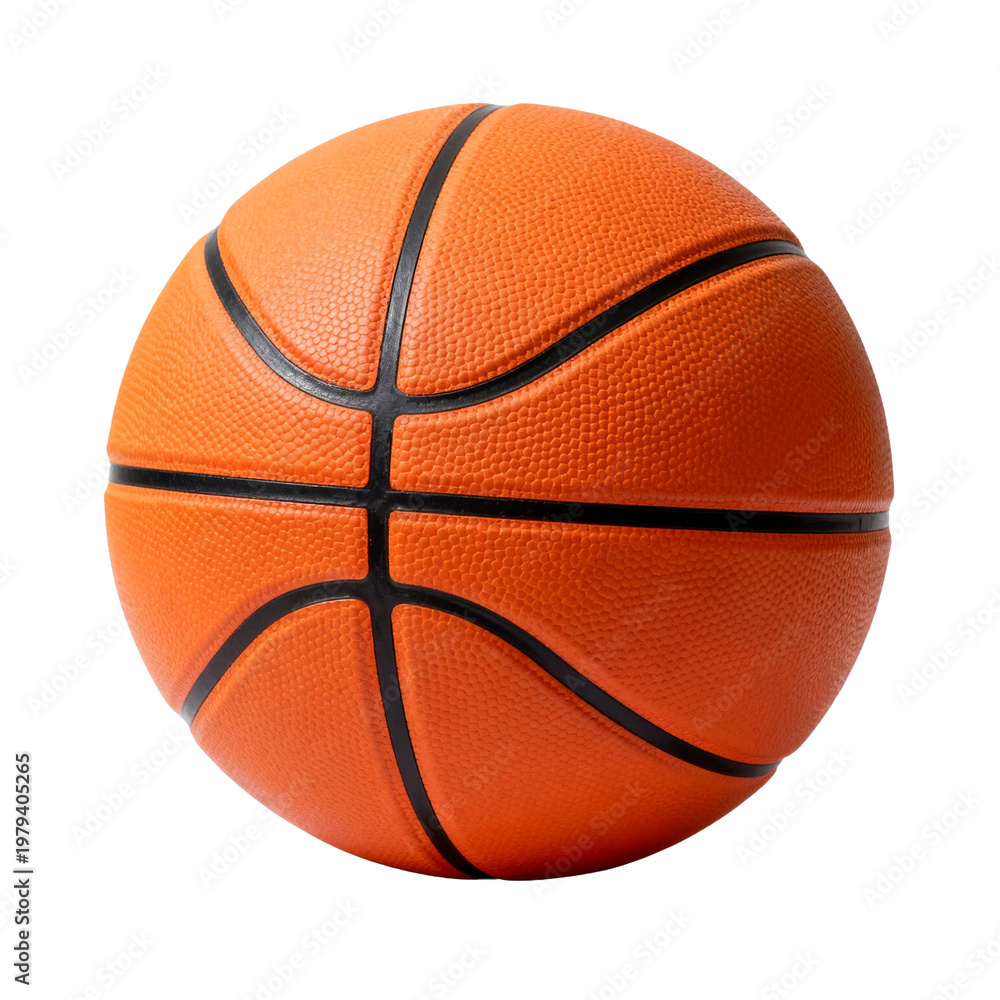 Fototapeta premium Orange Basketball with Black Lines