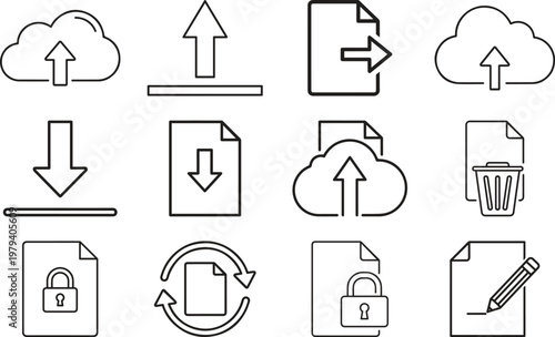cloud storage, file upload, file download, cloud computing, data transfer, upload icon, download icon