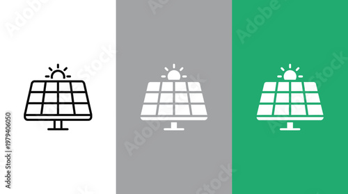 Solar Panels on Different Backgrounds