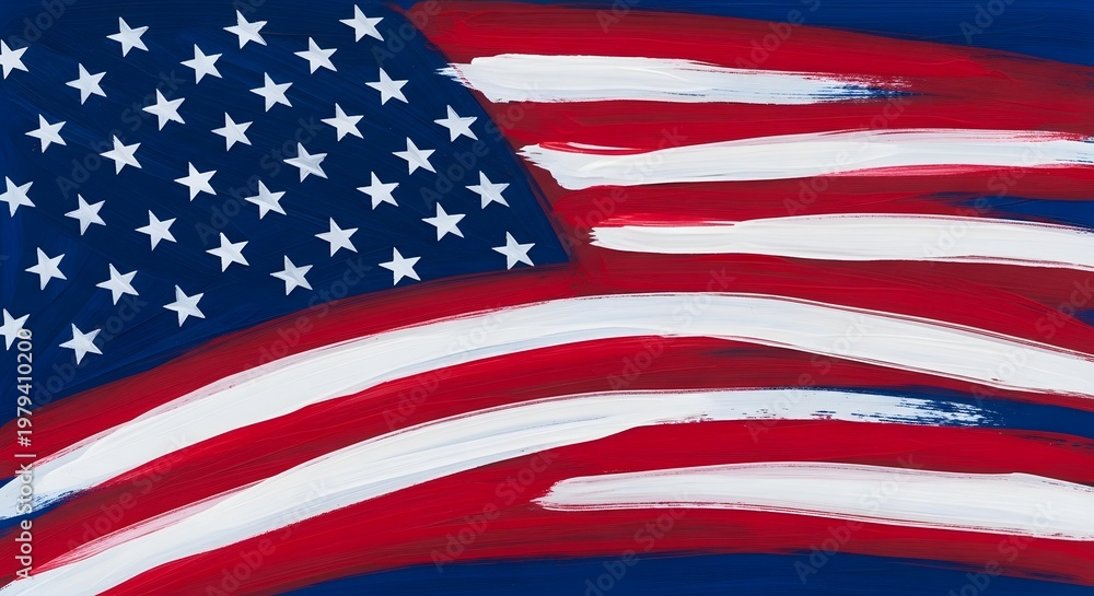 Obraz premium Patriotic labor day celebration american flag waving usa national holiday