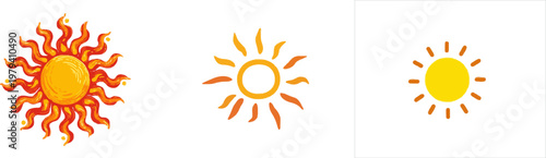 A symmetrical flat vector sun flare with geometric rays and solar spots in terracotta and ochre hues, rendered in a minimalist 2D design with solid warm colors, evokes a cartoon space theme