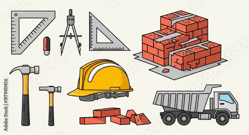 Construction Site Equipment Tools.