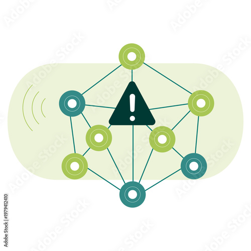 Risk Alert Signal Icon, Threat Detection and Warning System Visualization for AI Monitoring Frameworks, Enabling Early Issue Identification and Proactive Risk Management