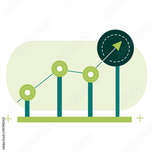 Predictive Outcome Icon, Forecasting Results and Trend Analysis Visualization for Data Driven Decision Making, Supporting Strategic Planning and Future Performance Insights