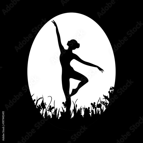 Silhouette of a ballet dancer