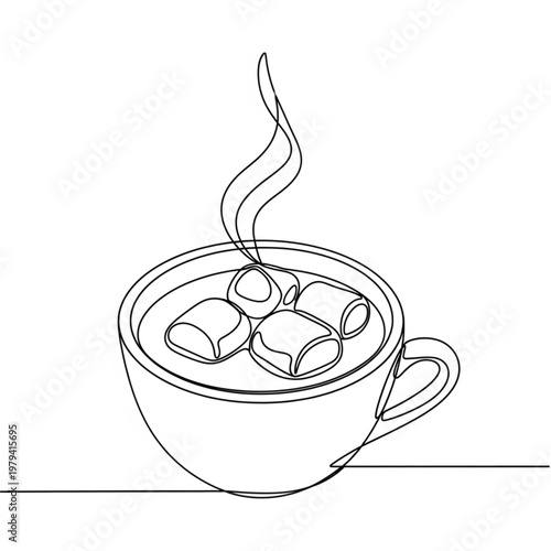 Steaming Hot Beverage in a Cup.