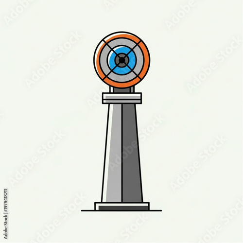 Simple Vector Illustration of Traffic Light.