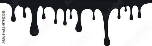 dripping ink silhouette vector, dripping oil black symbol, dripping ink icon
