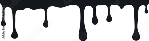 dripping ink silhouette vector, dripping oil black symbol, dripping ink icon
