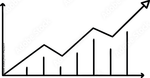 business graph line art vector, business graph black symbol, 
