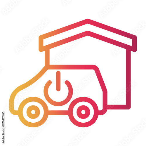 power Line Gradient Icon