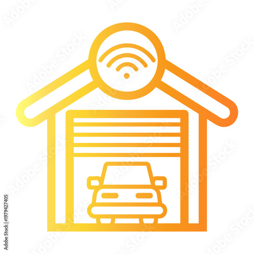 smart garage Line Gradient Icon