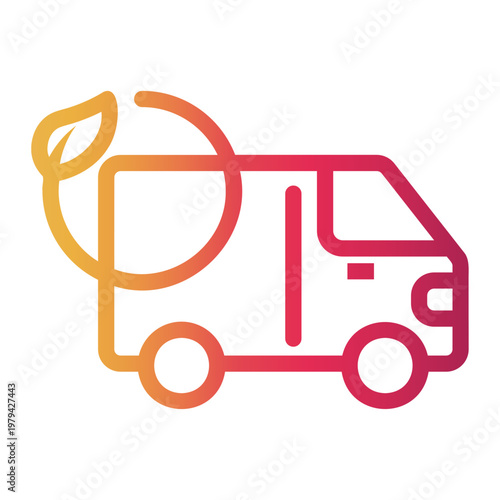 truck Line Gradient Icon