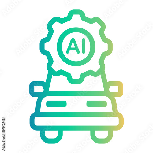artificial intelligence Line Gradient Icon