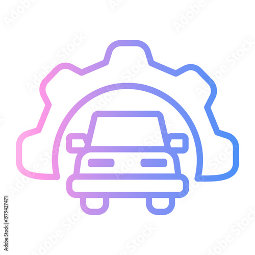 automotive Line Gradient Icon
