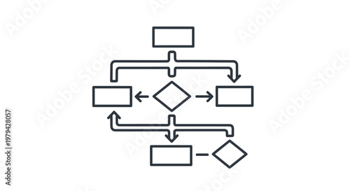 Flowchart diagram with arrows boxes.