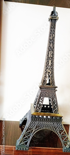 Drawing of the Eiffel Tower in Paris, France.