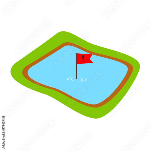 drowning child concept. vector illustration