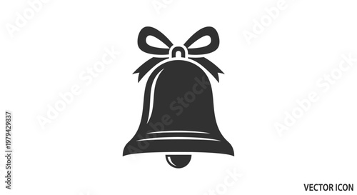 Black Bell with Ribbon Decoration.