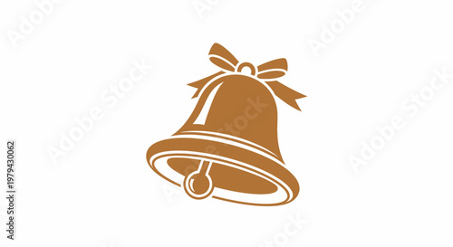 Brown Christmas Bell Decoration Ornament.