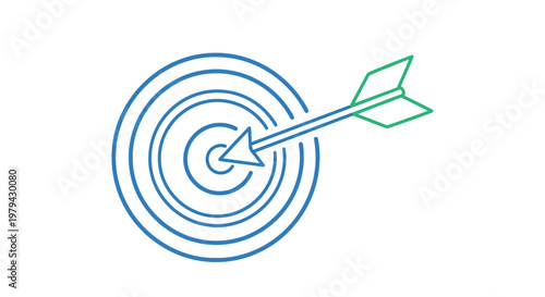 Bullseye Target with Arrow Hit.