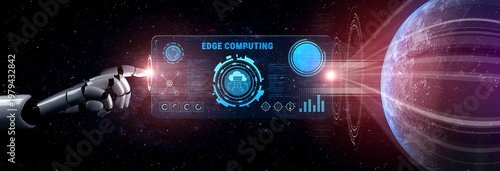 Bild auf Leinwand AI on edge computing devices for decentralized data processing and analysis