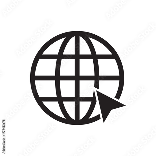 website, internet, go to web icon vector